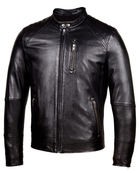 Black-Corbani-Biker-Leather-Jacket-With-Quilt-Front-Side-Zipped