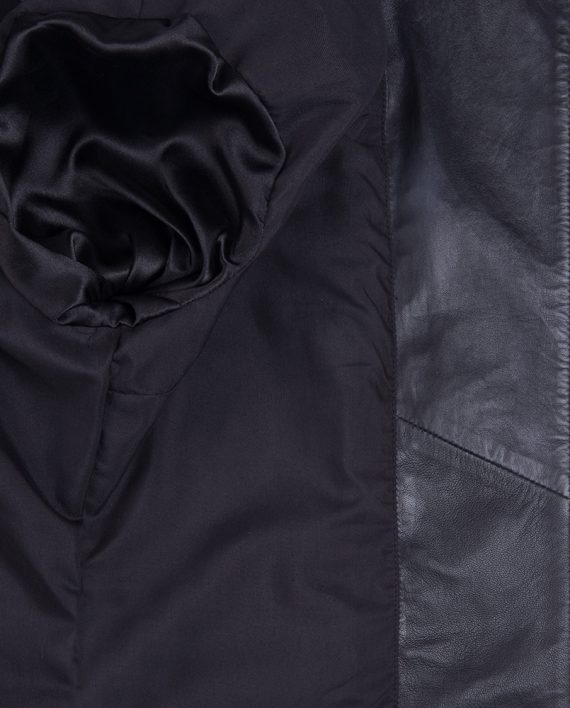 Black-Corbani-Genuine-Womens-Asymmetrical-Scuba-Leather-Jacket-Inside