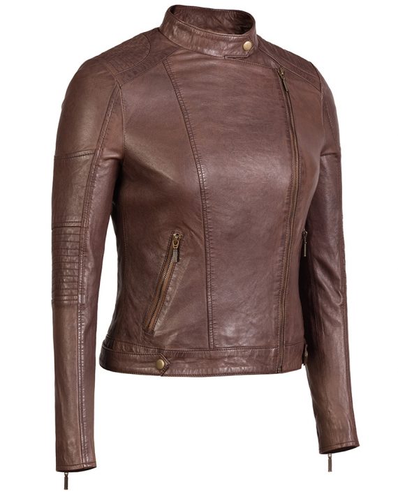 Brown-Corbani-Asymmetrical-Scuba-Leather-Jacket-With-Quilt-Front-Side-Zipped