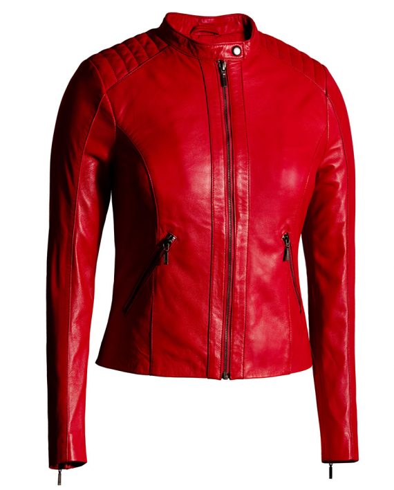 Red-Corbani-Genuine-Quilted-Shoulder-Scuba-Leather-Jacket-Front-Zipped