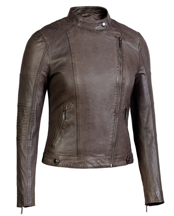 Taupe-Corbani-Asymmetrical-Scuba-Leather-Jacket-With-Quilt-Front-Side-Zipped